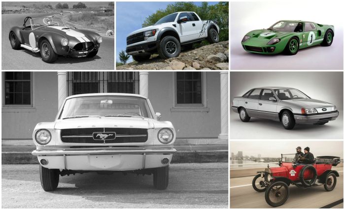 Ford sports cars through the years